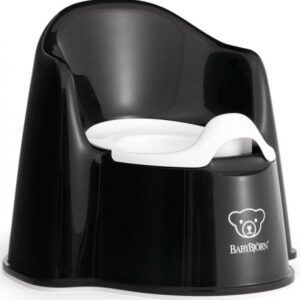 BabyBjorn Potty Chair bērnu podiņš ar atzveltni krāsa Black/White