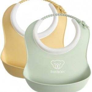 BabyBjorn Soft Bib 2gb. priekšautiņš krāsa POWDER YELLOW/POWDER GREEN
