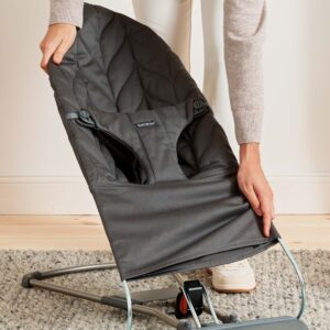 BabyBjorn Bouncer BLISS sēžamās daļas pārvalks krāsa Anthracite, Woven Petal quilt