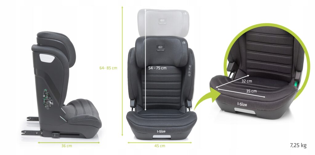 4Baby App-Fix autokrēsliņš bērniem 100-150cm krāsa Graphite