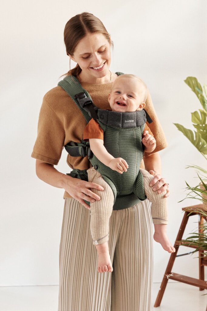 BabyBjorn Harmony ergosoma mazuļiem 0-3gadiem krāsa Dark Green 3D MESH
