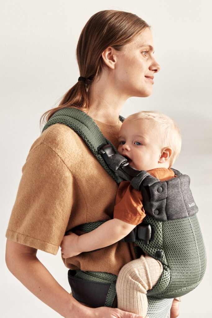 BabyBjorn Harmony ergosoma mazuļiem 0-3gadiem krāsa Dark Green 3D MESH