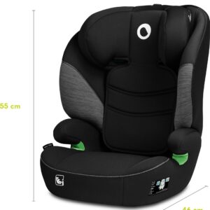 Lionelo Lars I-Size autokrēsliņš bērniem 100-150cm krāsa Black Grey