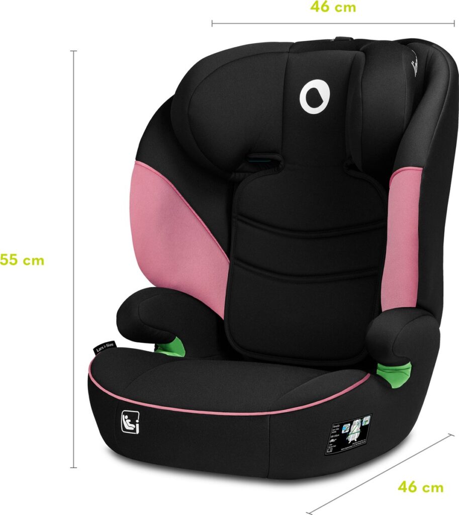 Lionelo Lars I-Size autokrēsliņš bērniem 100-150cm krāsa Pink Baby