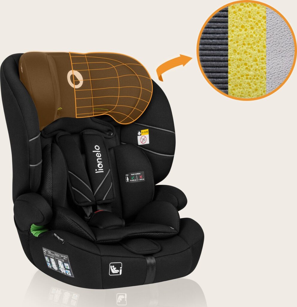 Lionelo Levi One I-Size autokrēsliņš 76-150cm krāsa Black Carbon
