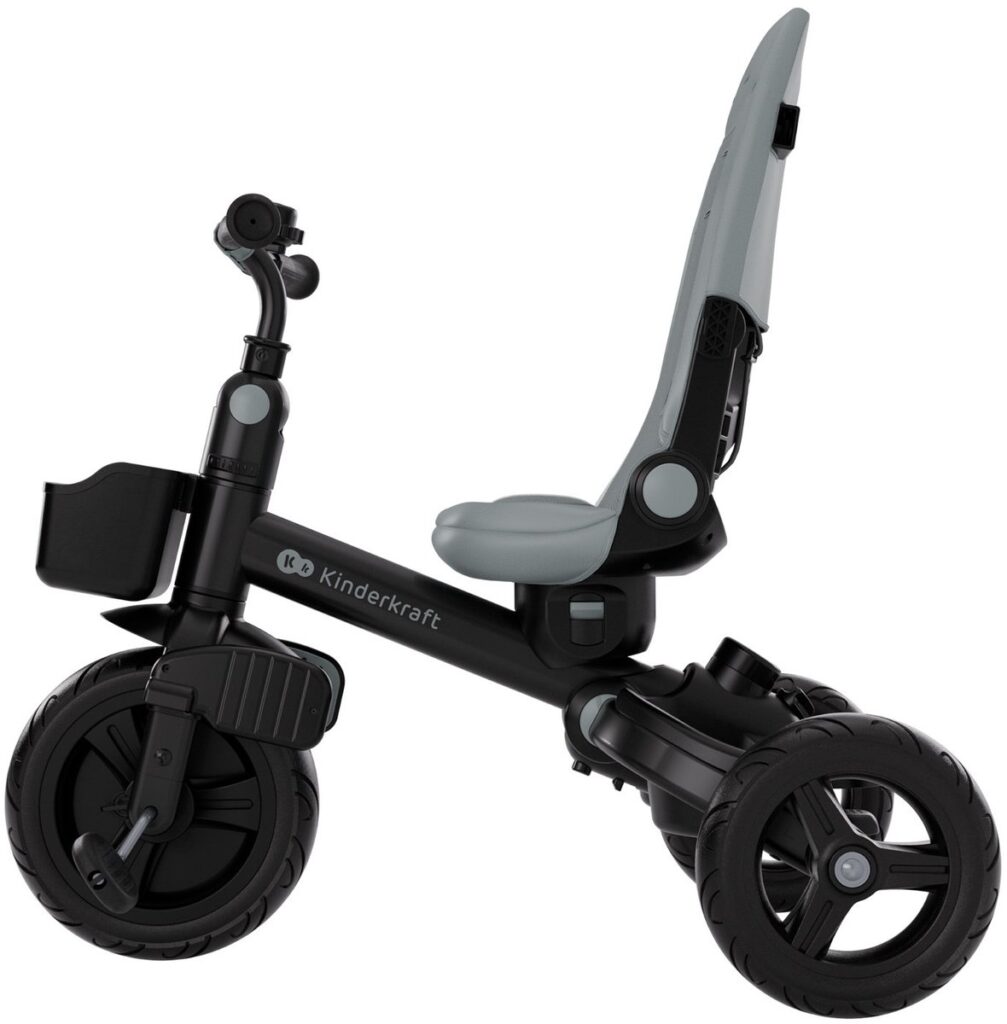 Kinderkraft Aveo 2 Plus salokāms stumjamais trīsritenis bērniem krāsa Grey