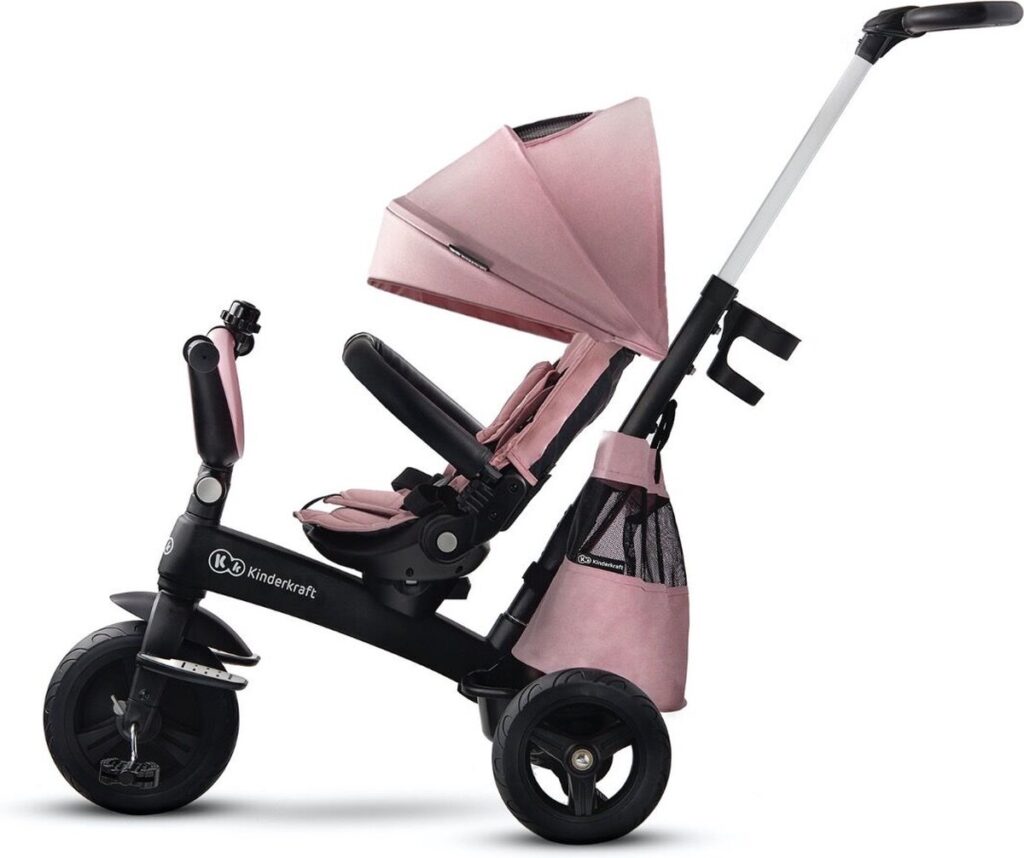 Kinderkraft Easytwist stumjamais trīsritenis bērniem 5in1 krāsa Mauvelous Pink
