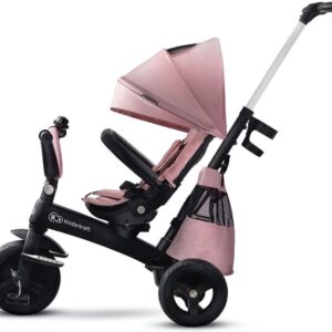 Kinderkraft Easytwist stumjamais trīsritenis bērniem 5in1 krāsa Mauvelous Pink