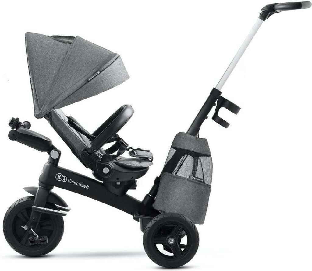 Kinderkraft Easytwist stumjamais trīsritenis bērniem 5in1 krāsa Platinum Grey