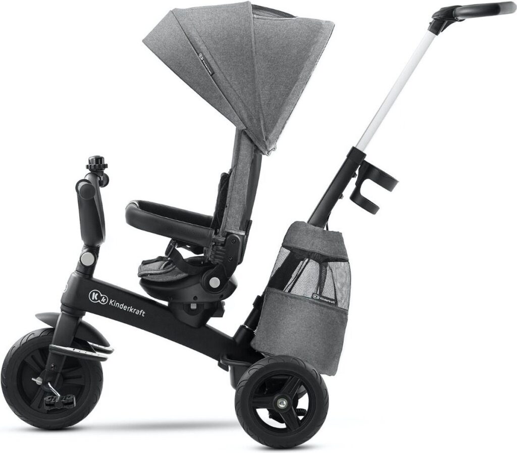 Kinderkraft Easytwist stumjamais trīsritenis bērniem 5in1 krāsa Platinum Grey
