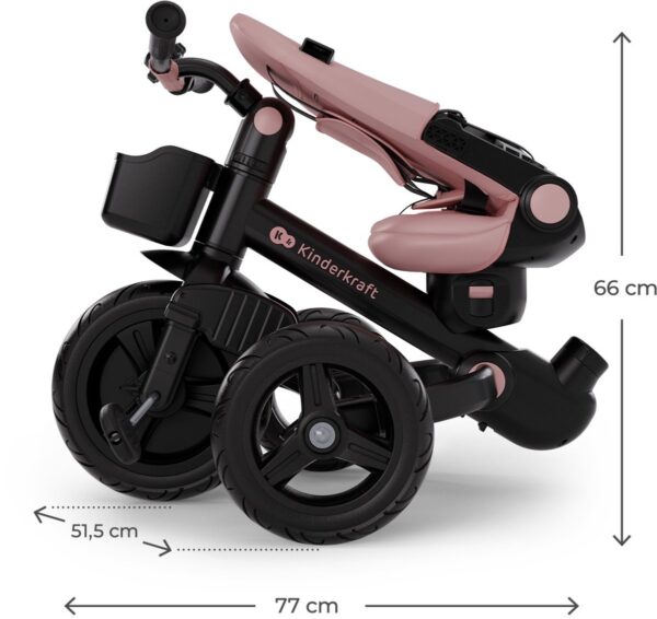 Autokreslini.lv | Aveo 2 Plus salokāms stumjamais trīsritenis bērniem krāsa Pink bilde #25
