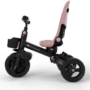Kinderkraft Aveo 2 Plus salokāms stumjamais trīsritenis bērniem krāsa Pink