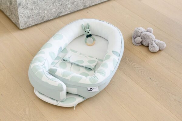 Autokreslini.lv | Baby Cocoon mazuļu ligzdiņa krāsa Leaves Aqua Green bilde #13