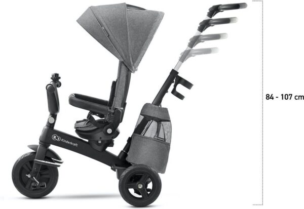 Autokreslini.lv | Easytwist stumjamais trīsritenis bērniem 5in1 krāsa Platinum Grey bilde #45
