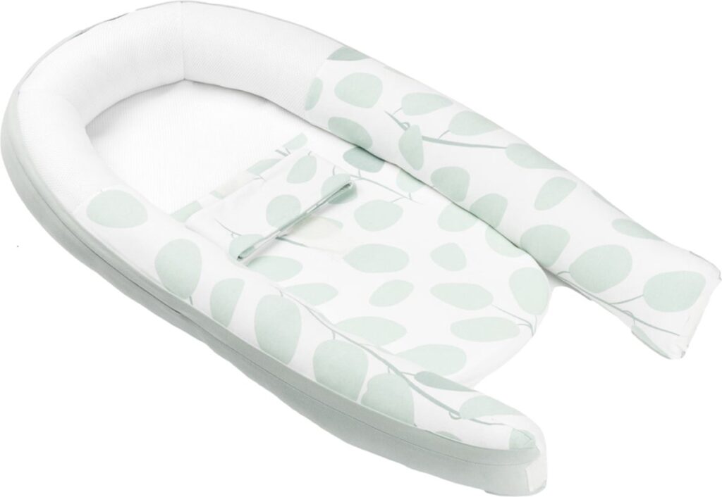 Doomoo Baby Cocoon mazuļu ligzdiņa krāsa Leaves Aqua Green