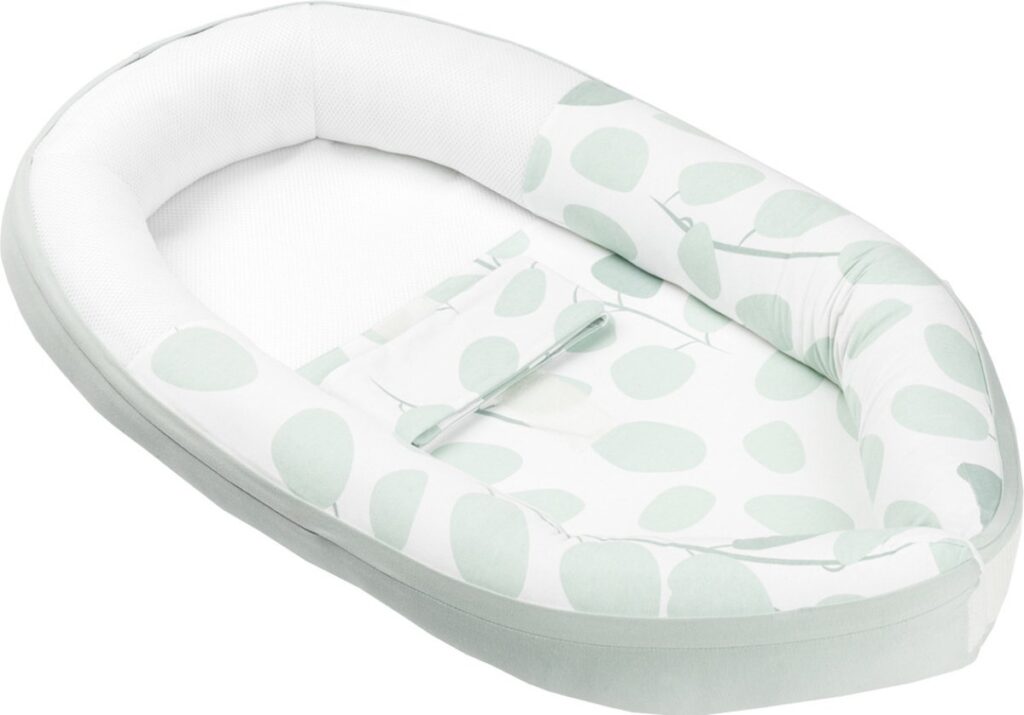 Doomoo Baby Cocoon mazuļu ligzdiņa krāsa Leaves Aqua Green