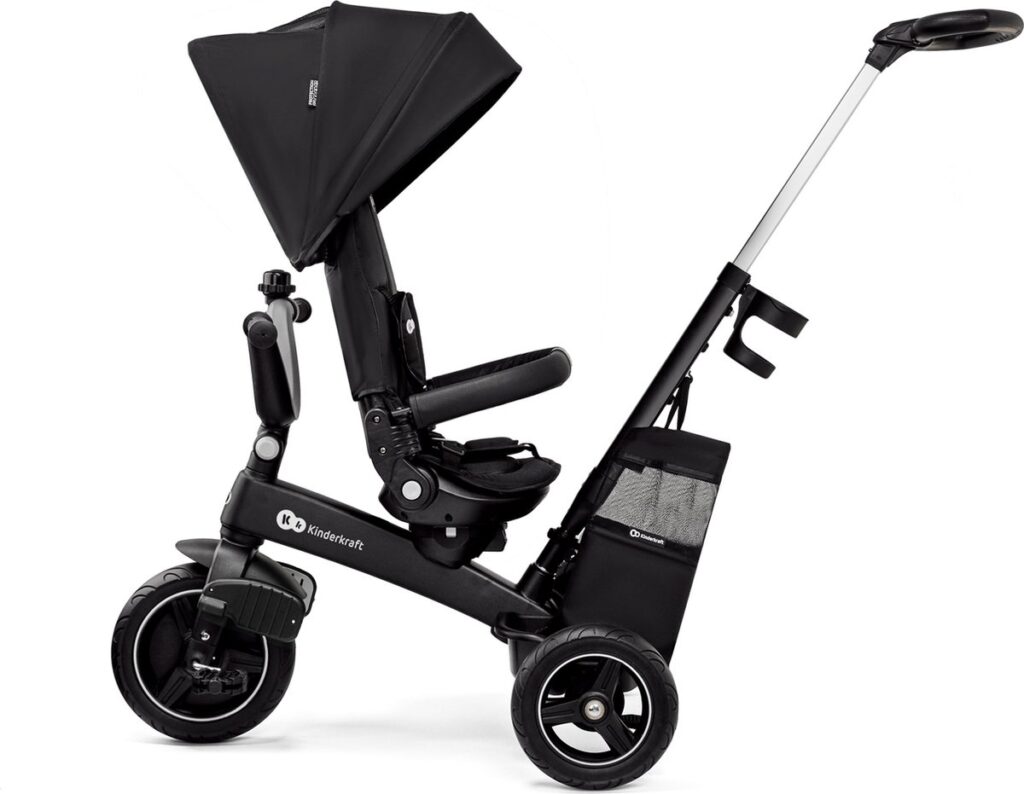 Kinderkraft Easytwist stumjamais trīsritenis bērniem 5in1 krāsa Black