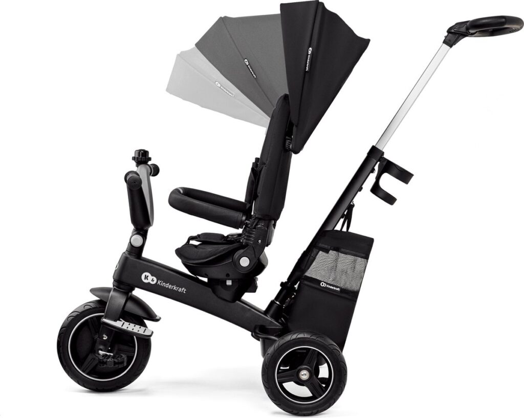 Kinderkraft Easytwist stumjamais trīsritenis bērniem 5in1 krāsa Black
