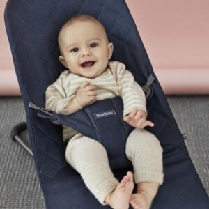 BabyBjorn BLISS šūpuļkrēsls mazuļiem 0-13kg krāsa Midnight Blue, COTTON Classic Quilt