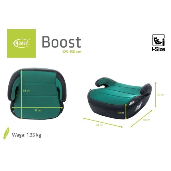 Autokreslini.lv | Boost auto paliktnis bērniem 125-150cm krāsa Green bilde #11