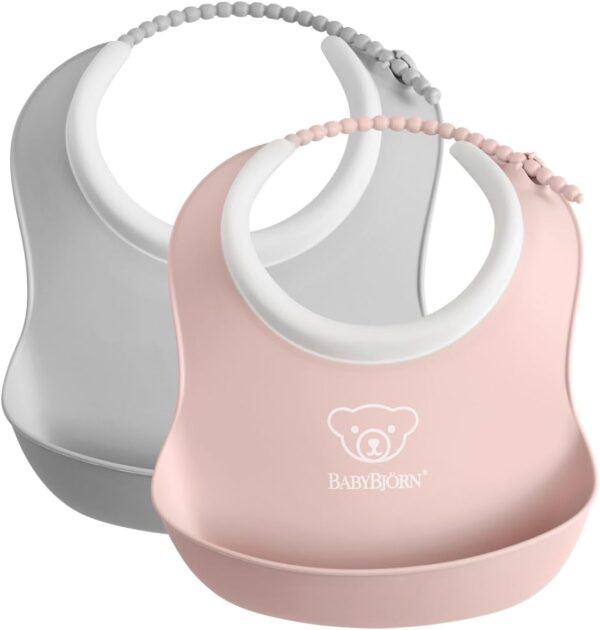 Autokreslini.lv | SMALL BIB 2gb. priekšautiņš krāsa GRAY/POWDER PINK bilde #1