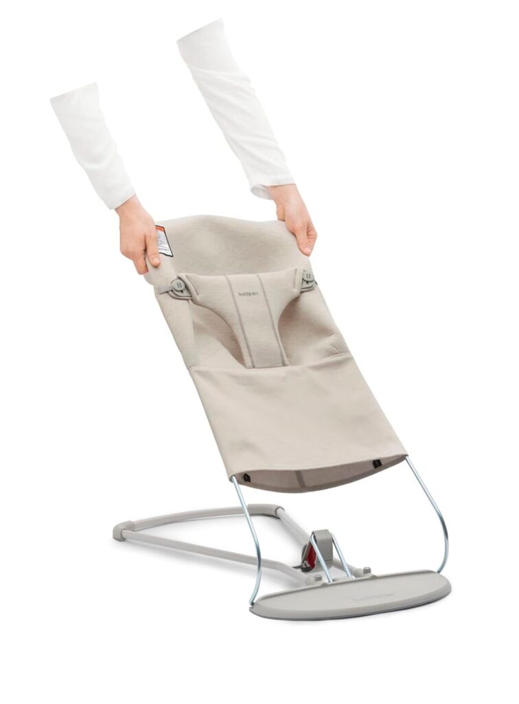 BabyBjorn Bouncer BLISS sēžamās daļas pārvalks krāsa Light Beige, 3D Jersey