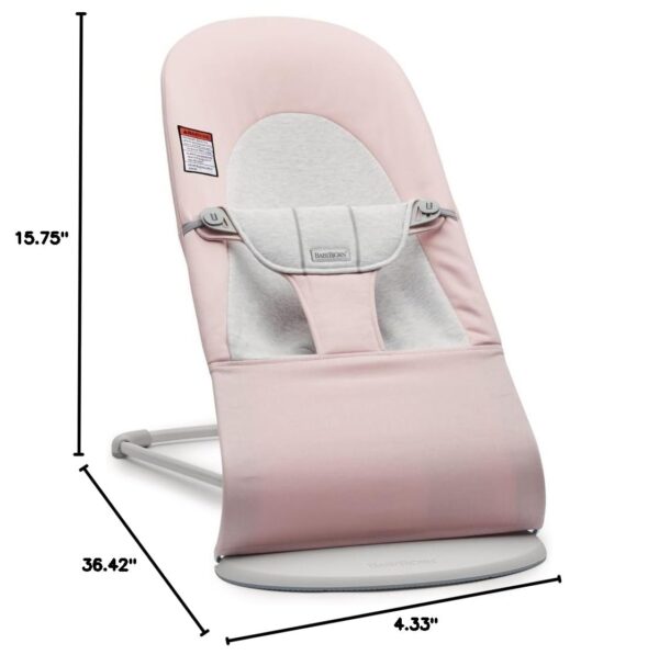 Autokreslini.lv | Babysitter Balance Soft šūpuļkrēsls mazuļiem krāsa Light Pink/Grey Woven Jersey bilde #29