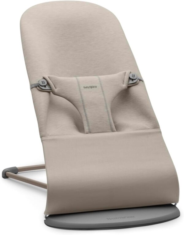 Autokreslini.lv | Balance Bliss mazuļu šūpuļkrēsls krāsa Sand Grey, 3D Jersey bilde #1