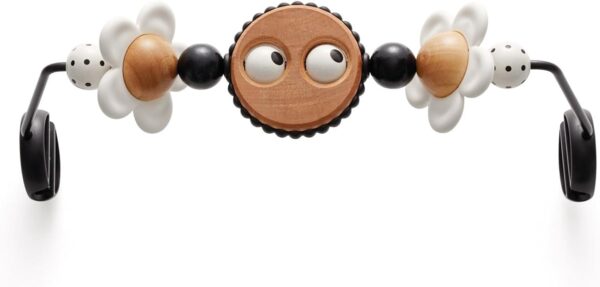 Autokreslini.lv | koka rotaļlieta šūpuļkrēsliņam Googly Eyes Black&White bilde #1