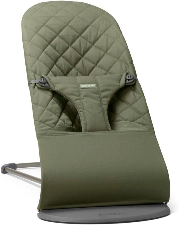 Autokreslini.lv | Balance Bliss šūpuļkrēsls mazuļiem krāsa DARK GREEN, WOVEN, Classic Quilt bilde #1