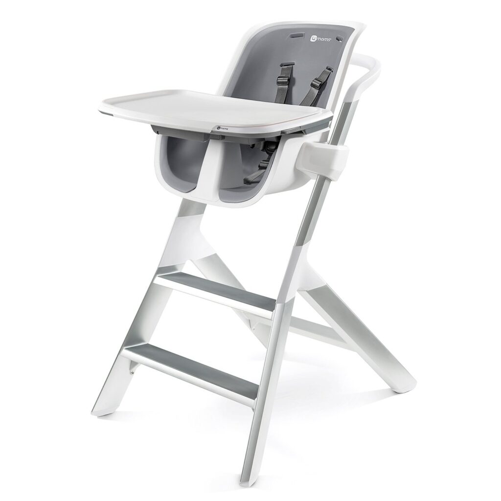 4Moms Connect barošanas krēsliņš krāsa White+ ēšanas trauku komplekts