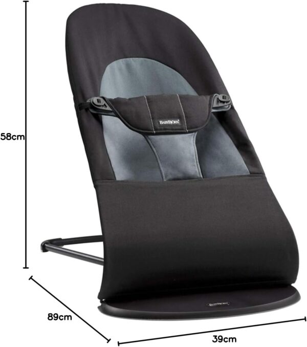 Autokreslini.lv | Babysitter Balance Soft šūpuļkrēsls mazuļiem krāsa Black/Dark Grey, Woven bilde #19
