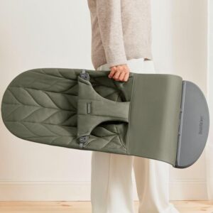 BabyBjorn BLISS šūpuļkrēsls mazuļiem 0-13kg krāsa DARK GREEN, WOVEN, PETAL QUILT