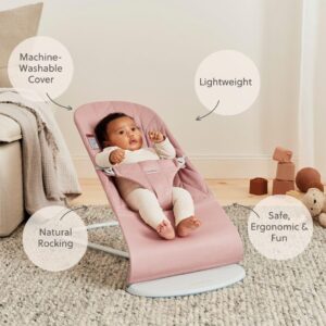 BabyBjorn BLISS šūpuļkrēsls mazuļiem 0-13kg krāsa DUSTY PINK, COTTON Petal Quilt