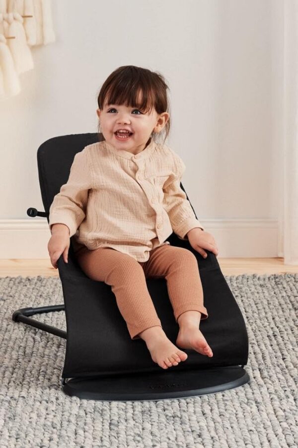 Autokreslini.lv | Babysitter Balance Soft šūpuļkrēsls mazuļiem krāsa Black/Dark Grey, Woven bilde #11