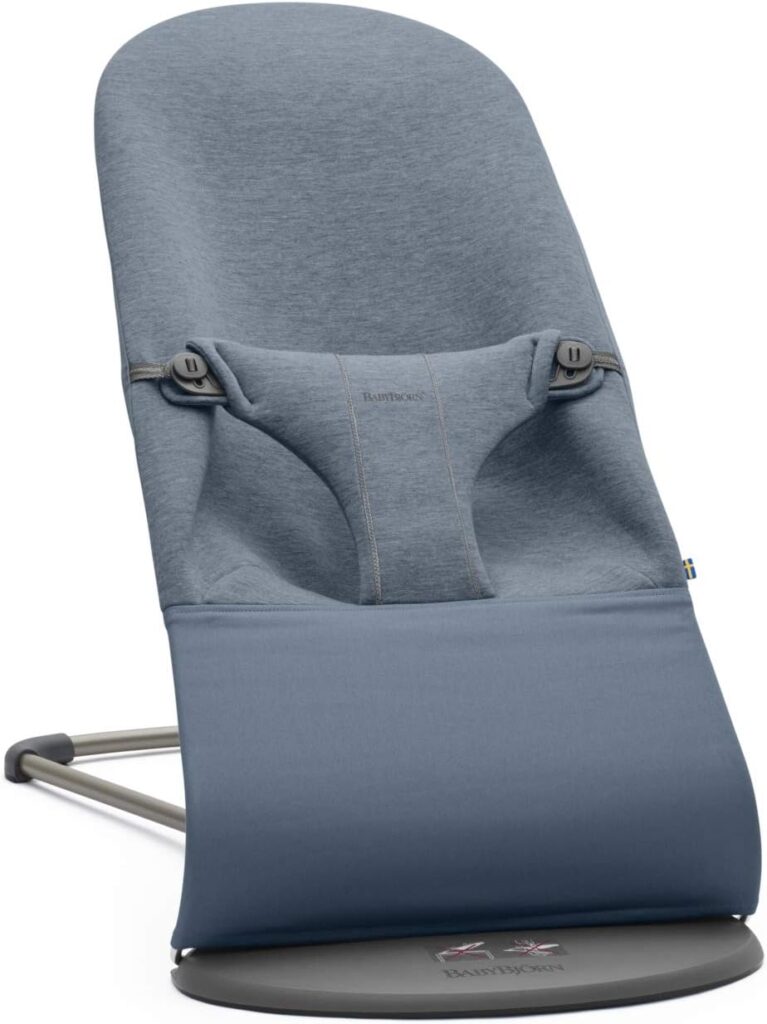 BabyBjorn BLISS šūpuļkrēsls mazuļiem 0-13kg krāsa Dove Blue, 3D Jersey