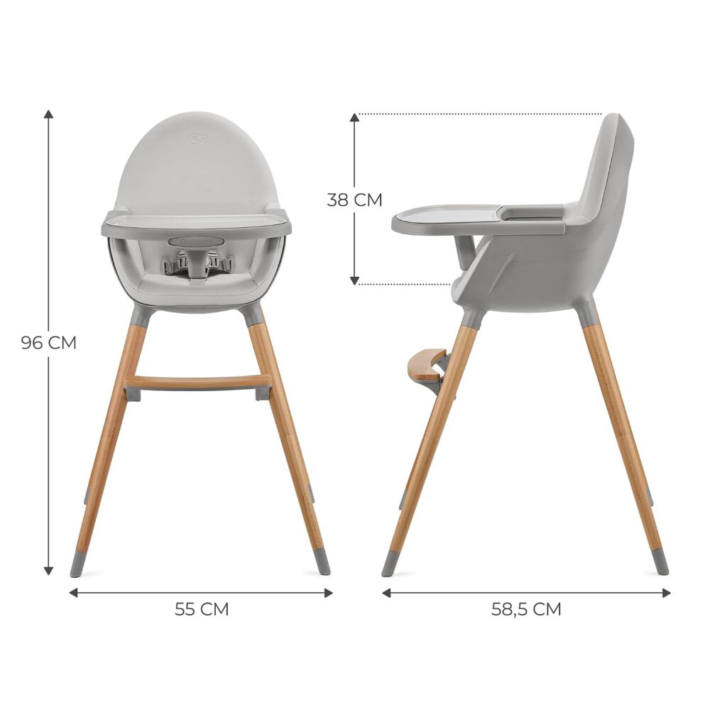 Kinderkraft Fini 2 barošanas krēsls bērniem krāsa Grey