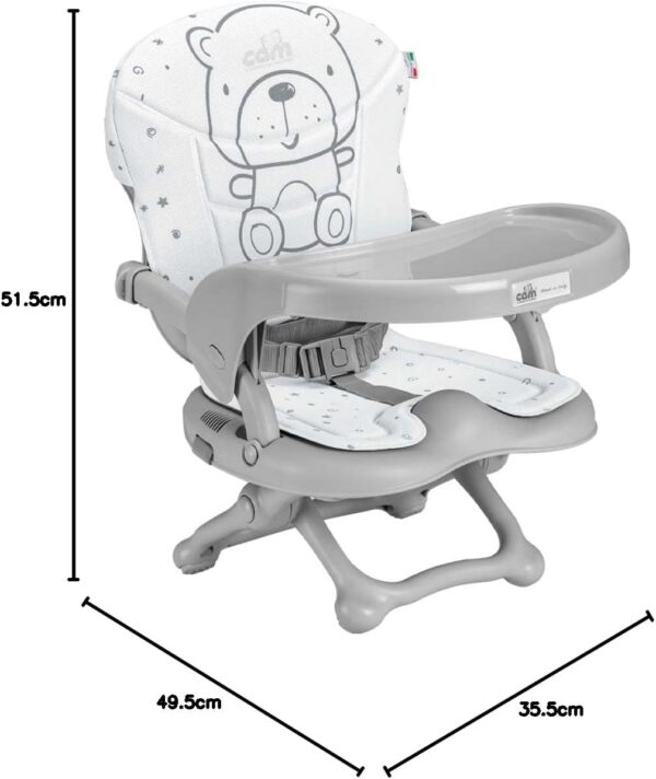 Autokreslini.lv | Smarty Pop salokāms barošanas krēsliņš krāsa 247 Light Grey bilde #11