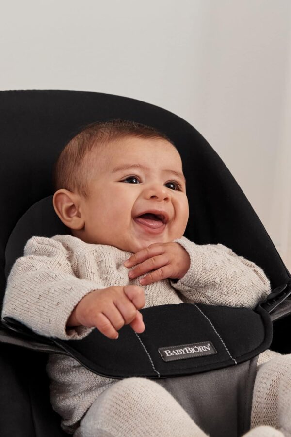 Autokreslini.lv | Babysitter Balance Soft šūpuļkrēsls mazuļiem krāsa Black/Dark Grey, Woven bilde #3