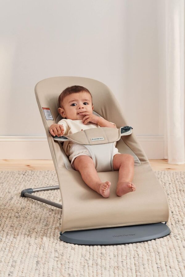 Autokreslini.lv | Babysitter Balance Soft šūpuļkrēsls mazuļiem krāsa Khaki Beige, Woven bilde #5