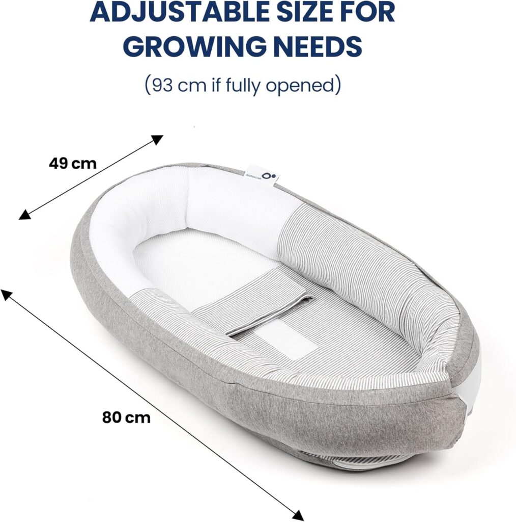 Doomoo Baby Cocoon mazuļu ligzdiņa krāsa Classic Grey