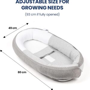 Doomoo Baby Cocoon mazuļu ligzdiņa krāsa Classic Grey