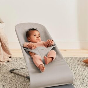 BabyBjorn BLISS šūpuļkrēsls mazuļiem 0-13kg krāsa Sand Grey, 3D Jersey