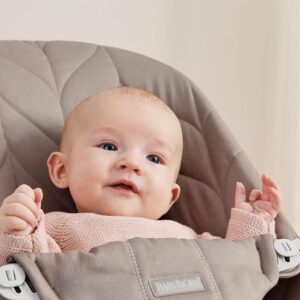BabyBjorn Bouncer BLISS sēžamās daļas pārvalks krāsa Sand Grey, Woven Petal quilt