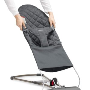 BabyBjorn Bouncer BLISS sēžamās daļas pārvalks krāsa Anthracite, Woven Classic quilt