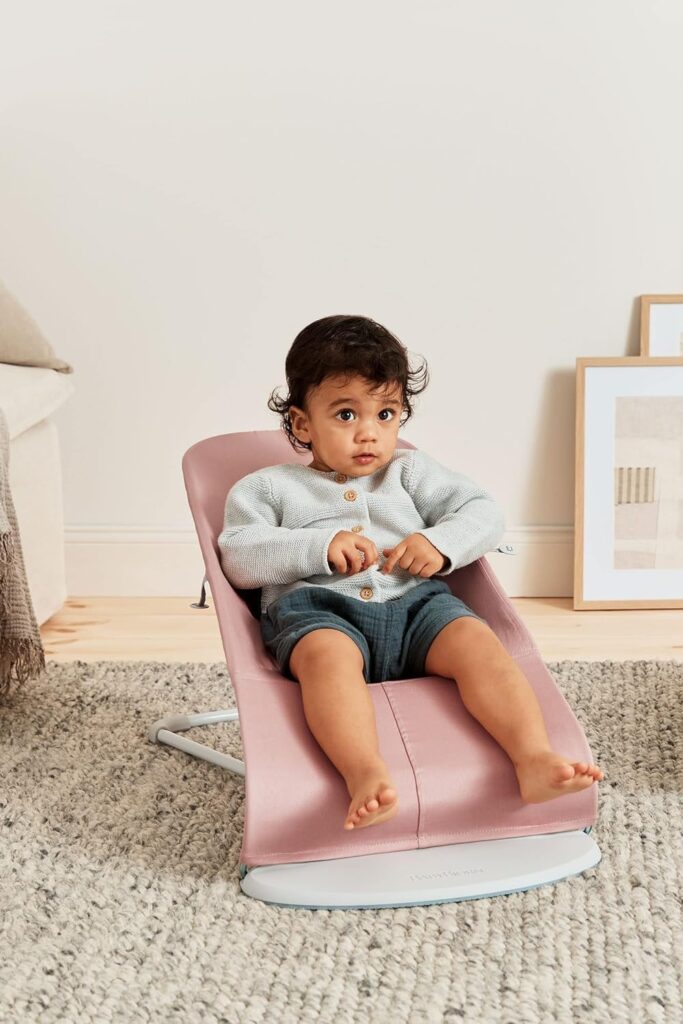 BabyBjorn BLISS šūpuļkrēsls mazuļiem 0-13kg krāsa DUSTY PINK, COTTON Petal Quilt