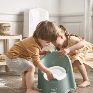 BabyBjorn Potty Chair bērnu podiņš ar atzveltni krāsa Deep Green/White