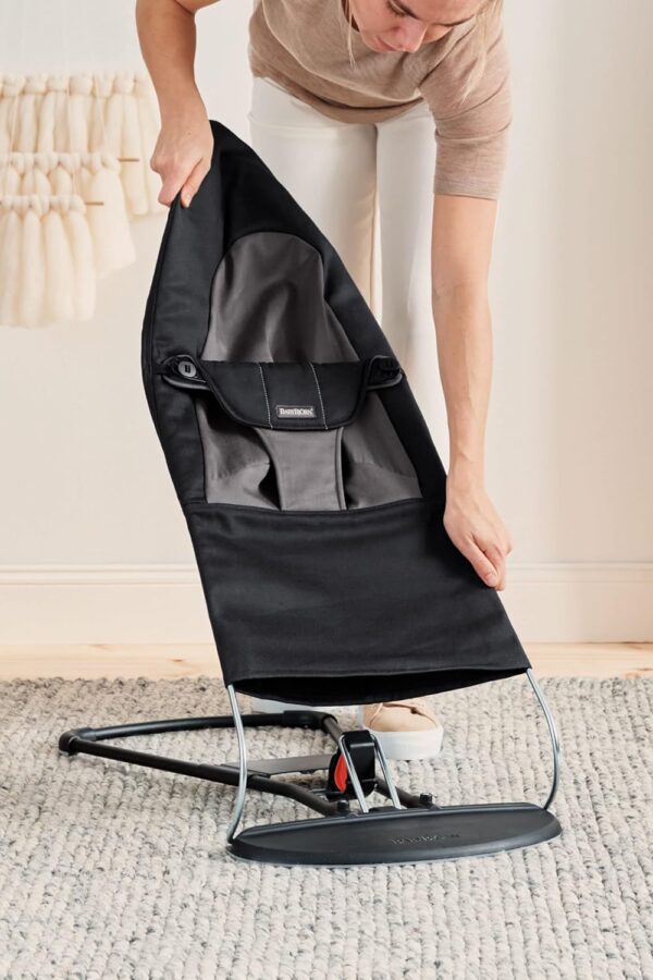 Autokreslini.lv | Babysitter Balance Soft šūpuļkrēsls mazuļiem krāsa Black/Dark Grey, Woven bilde #13
