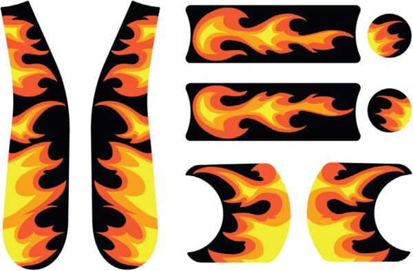 Autokreslini.lv | Liki Trike trīsriteņa uzlīmes Flames bilde #1