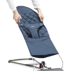 BabyBjorn Bouncer BLISS sēžamās daļas pārvalks krāsa Midnight Blue, Woven Classic quilt
